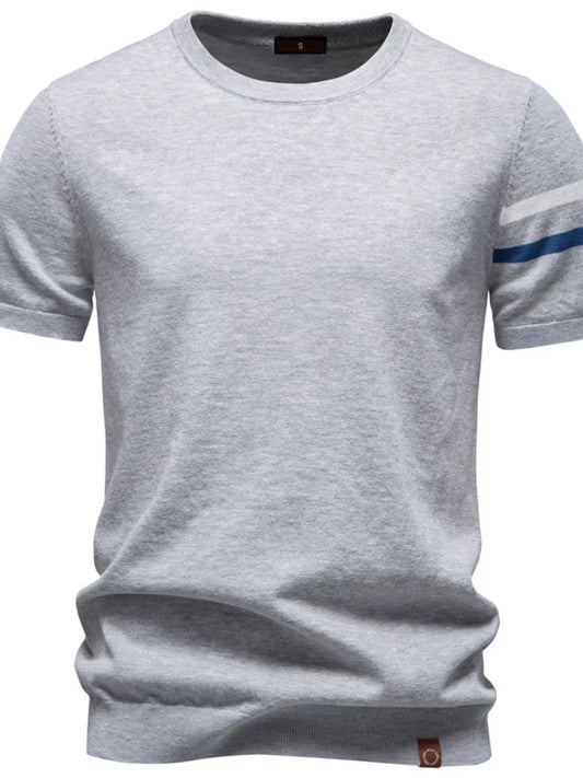 Men's Casual Striped Sleeve T-Shirt