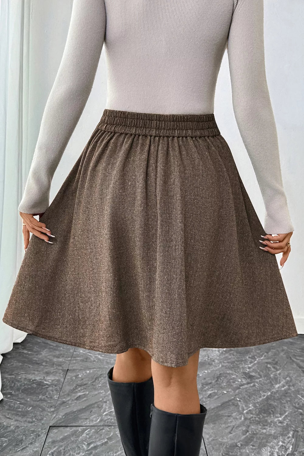 A-Line Textured Skirt