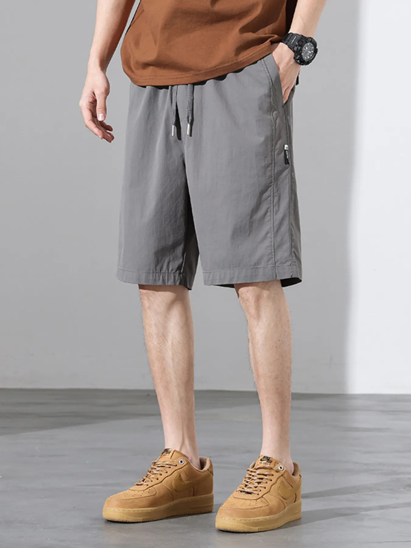 Men's Plus Size Casual Drawstring Shorts