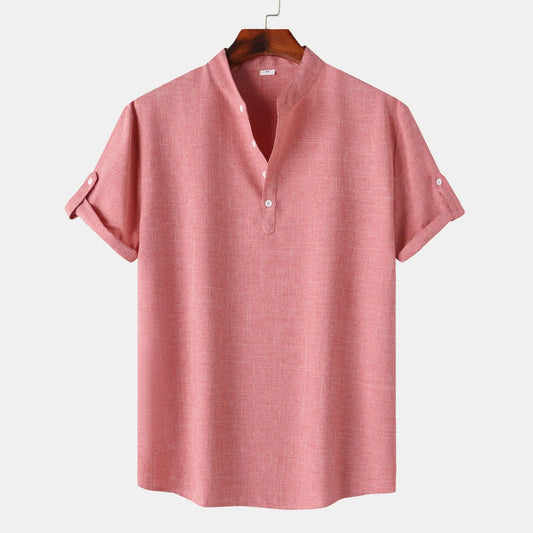 Men's Casual Roll-Up Sleeves Blouse