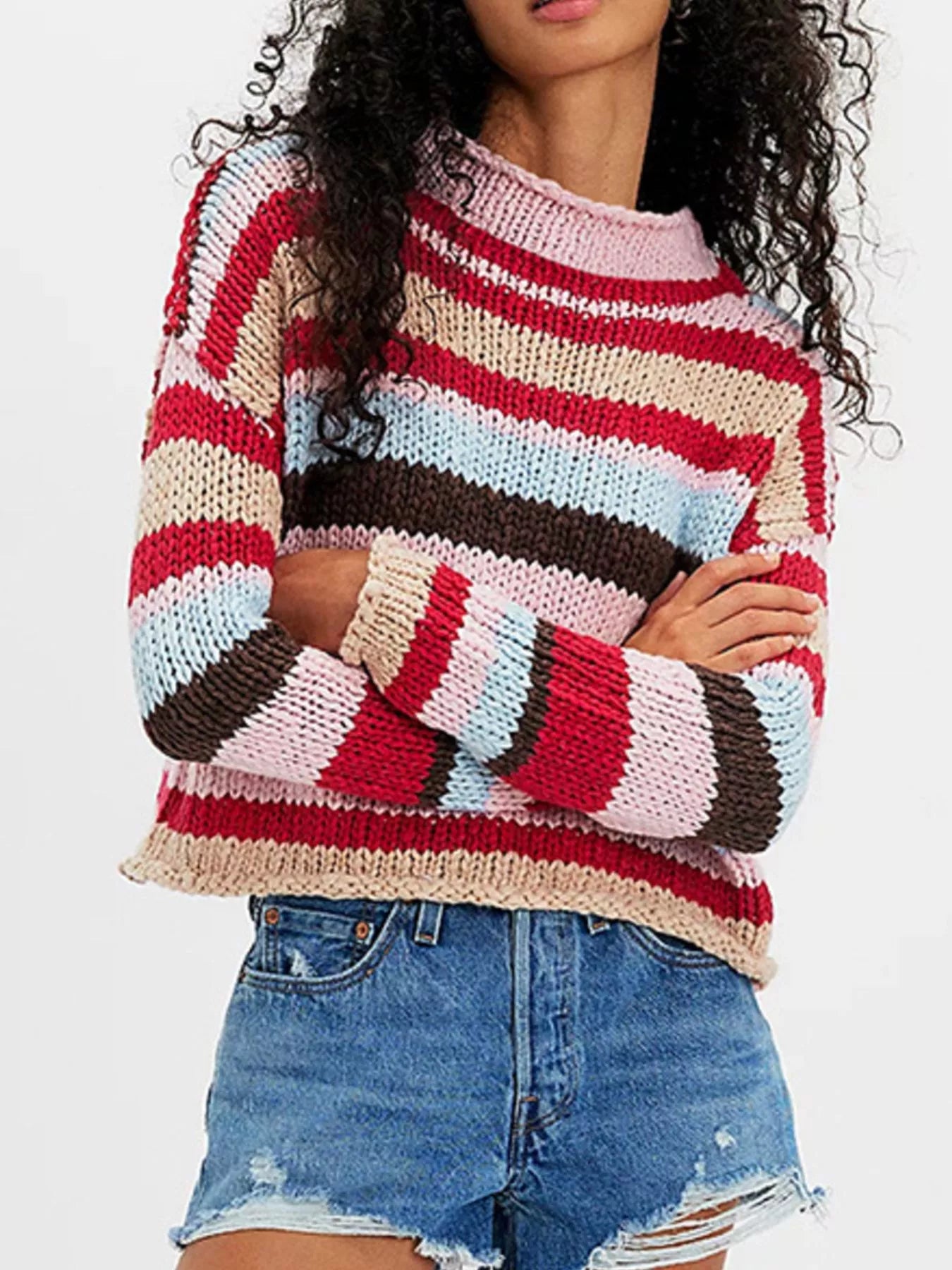 Chunky Knit Striped Sweater