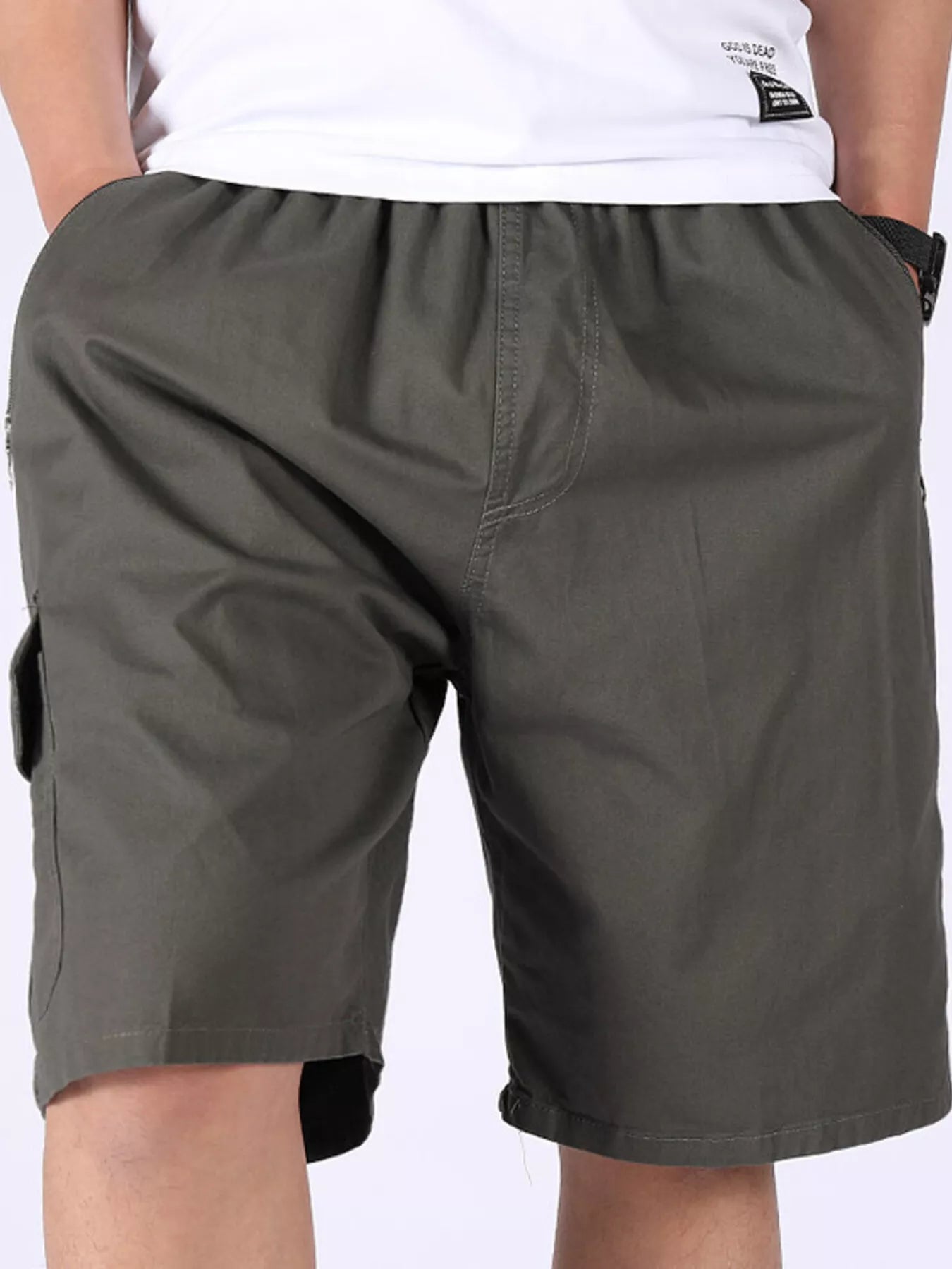 Men's Plus Size Loose Fit Cargo Shorts