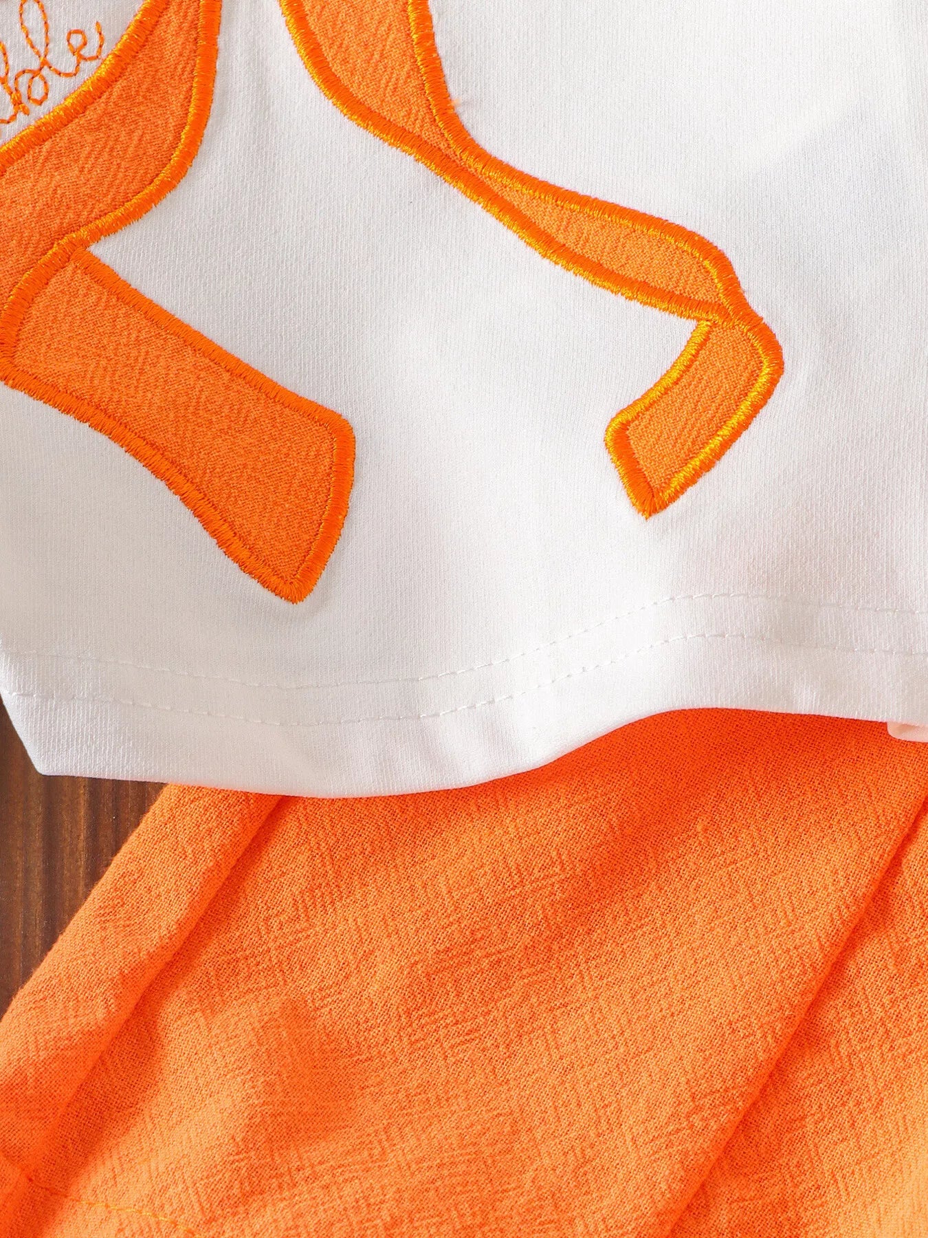Children's Bow Round Neck Top and Shorts Set