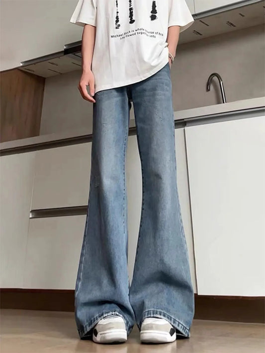 Men's Full Size Vintage Flare Leg Jeans Plus Size