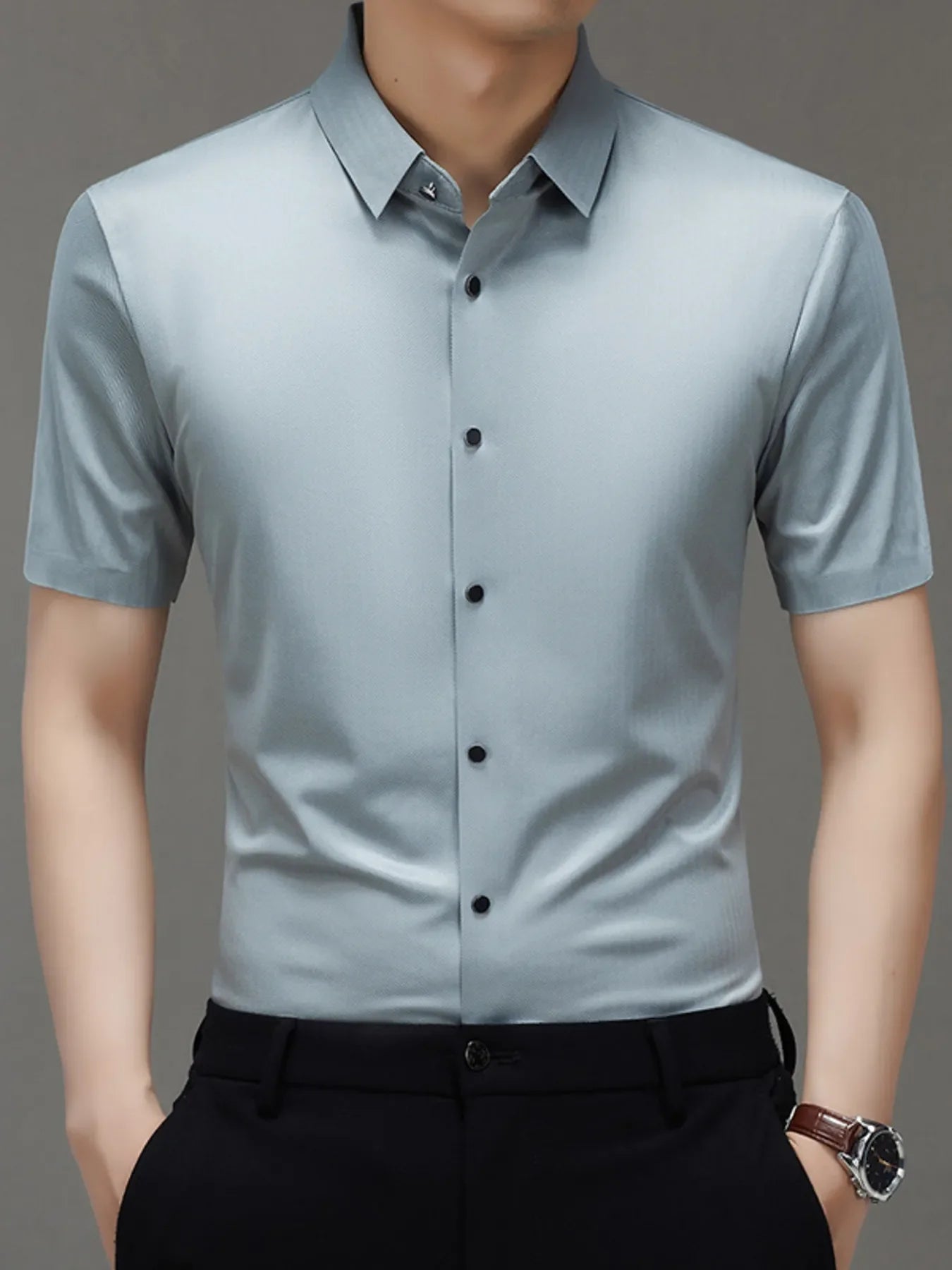 Men's Button Up Short Sleeve Shirt