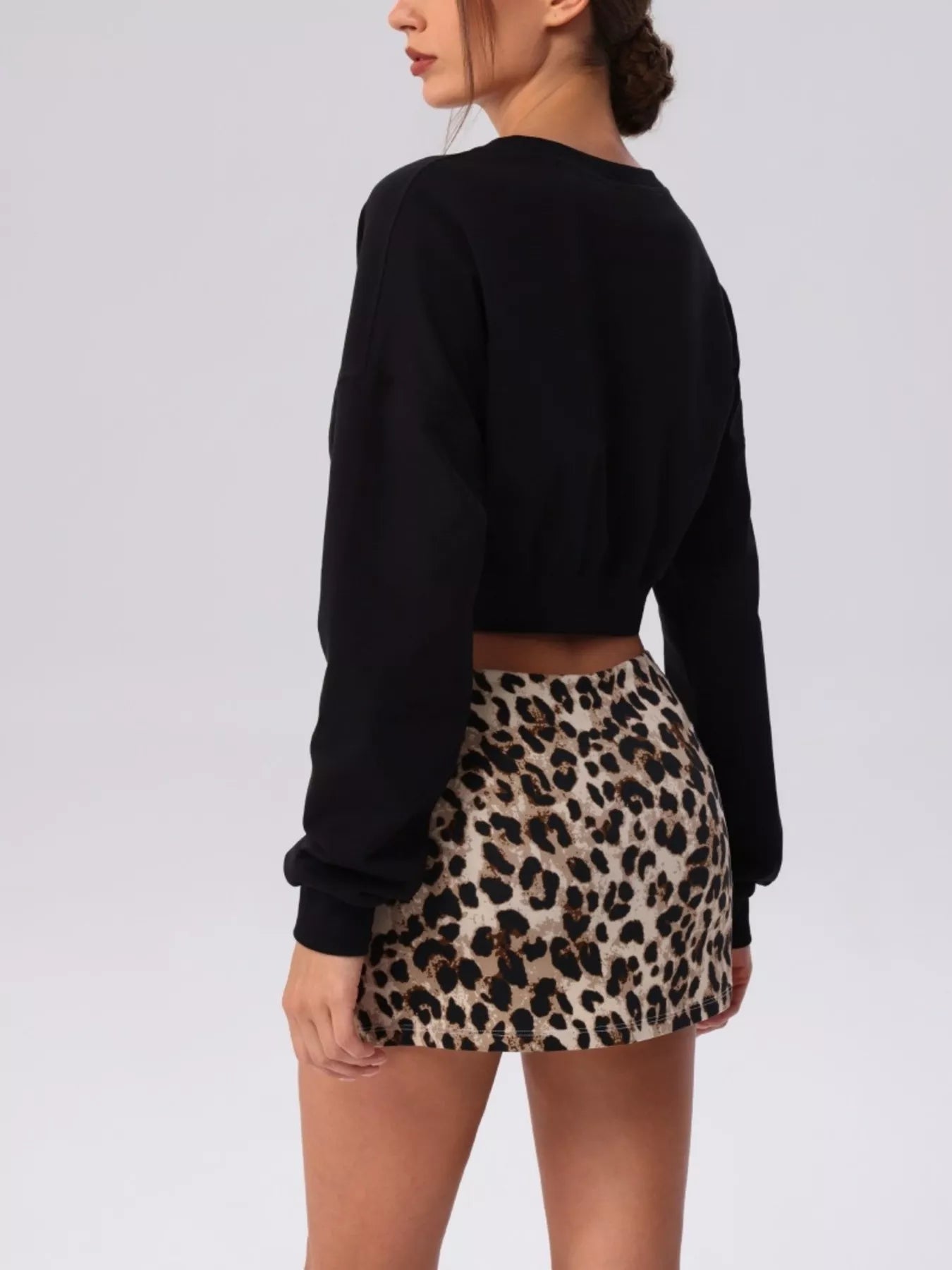 Cropped Button-Down Active Cardigan
