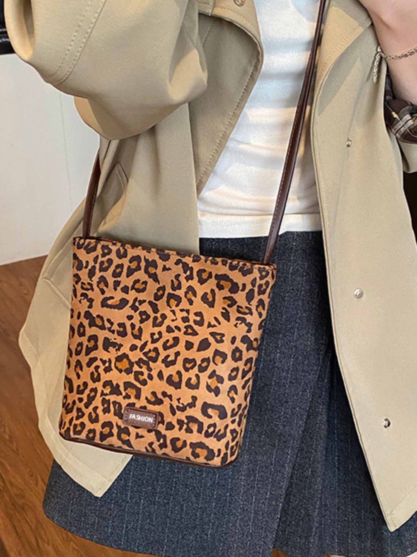 Leopard Print Crossbody Bag