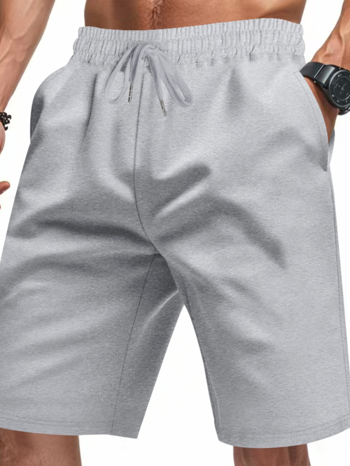 Men's Full Size Casual Drawstring Shorts Plus Size