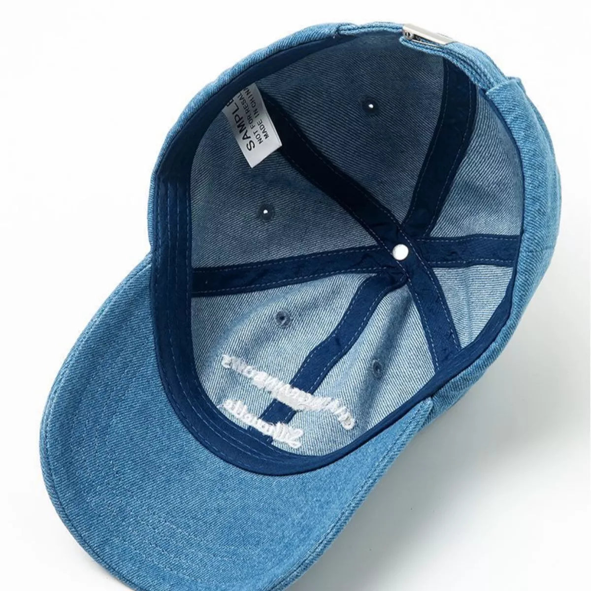 Embroidered Denim Baseball Cap