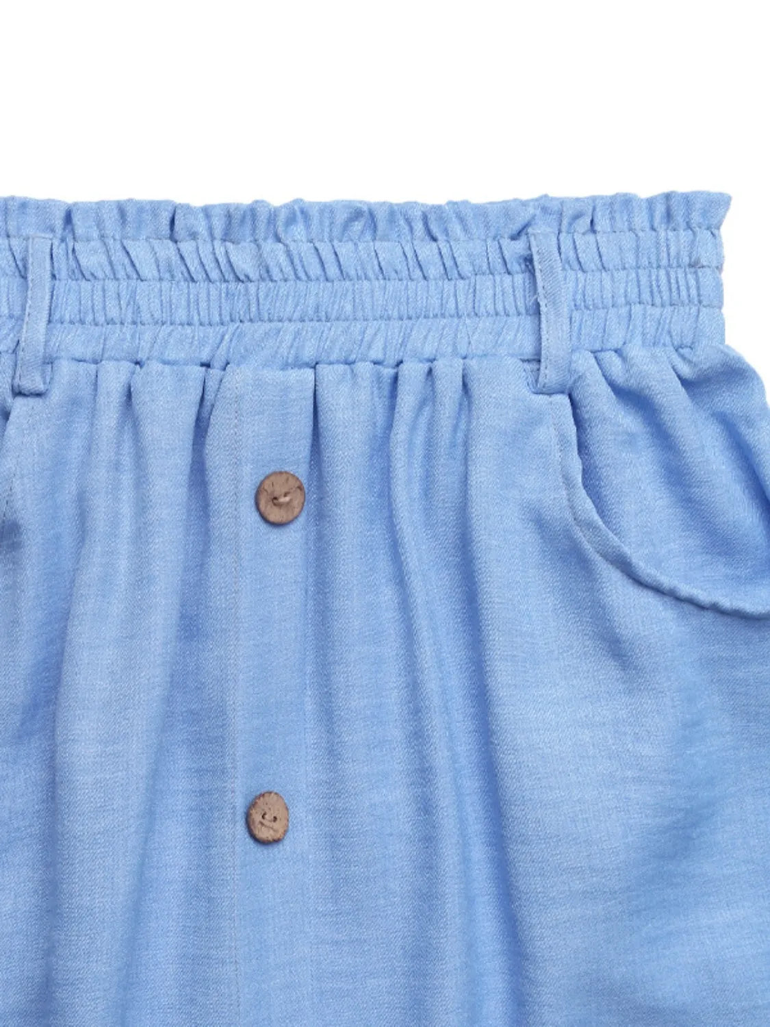 Decor Button Front Midi Skirt