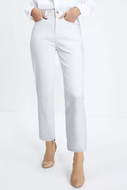High-Waisted Straight Leg Jeans