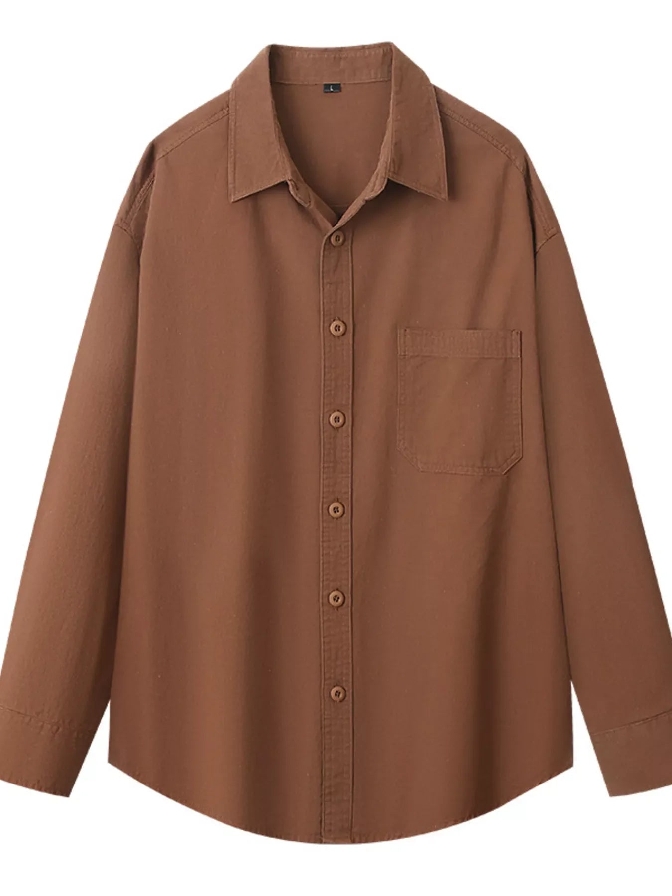 Men's Plus Size Button Up Long Sleeve Shirt