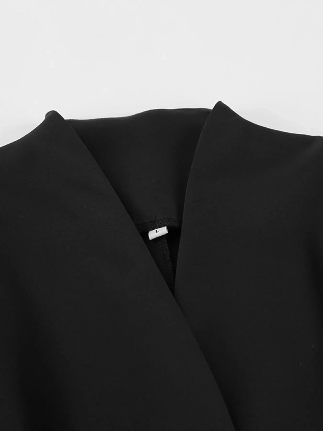 Chic Button Down Pleated Blazer and Wide-Leg Pants Suit Set