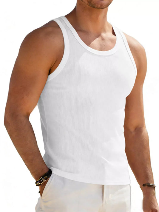 Men's Full Size Round Neck Tank Plus Size