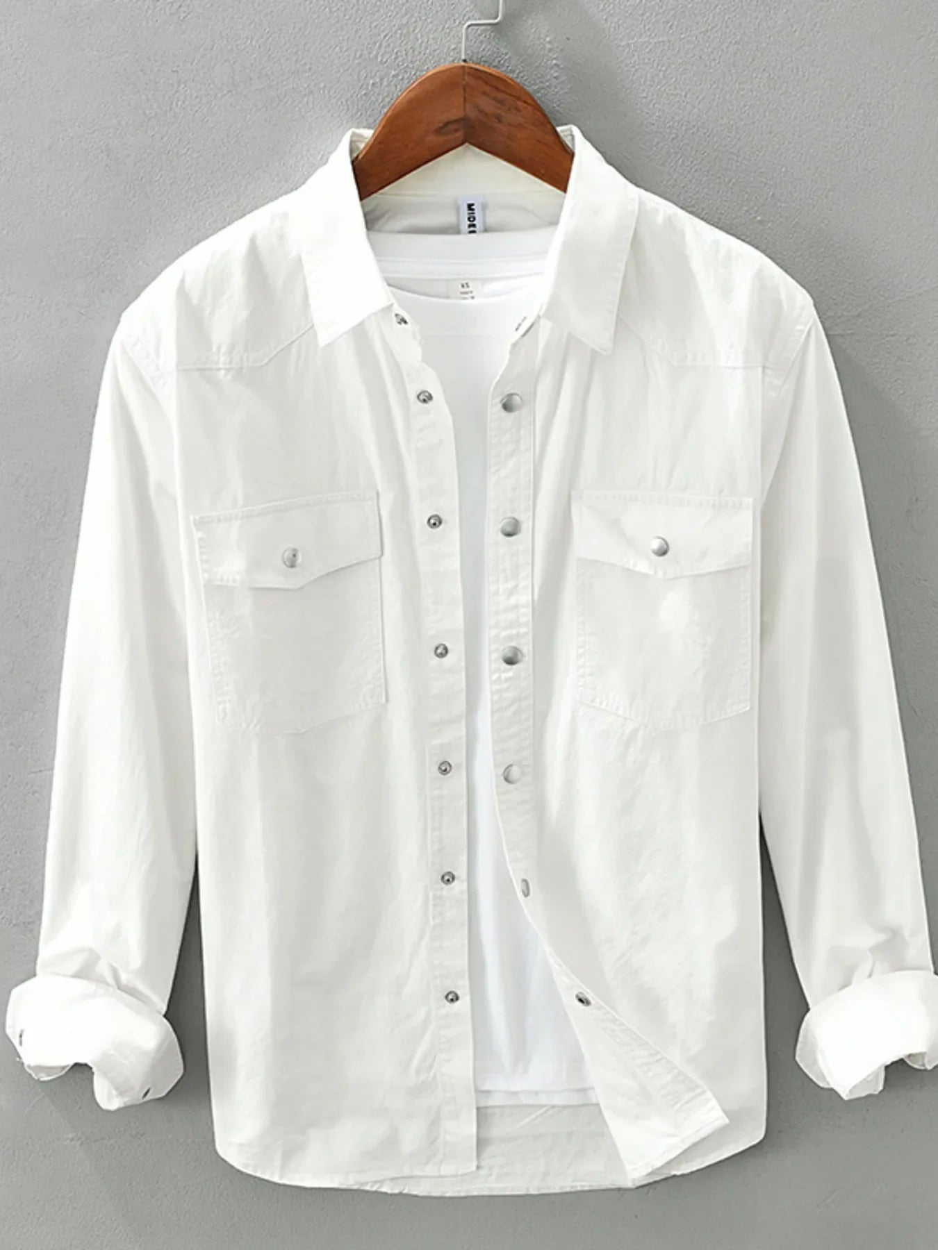 Men's Plus Size Button Up Long Sleeve Shirt