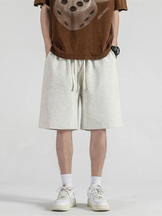 Men's Full Size Casual Loose-Fit Drawstring Shorts Plus Size