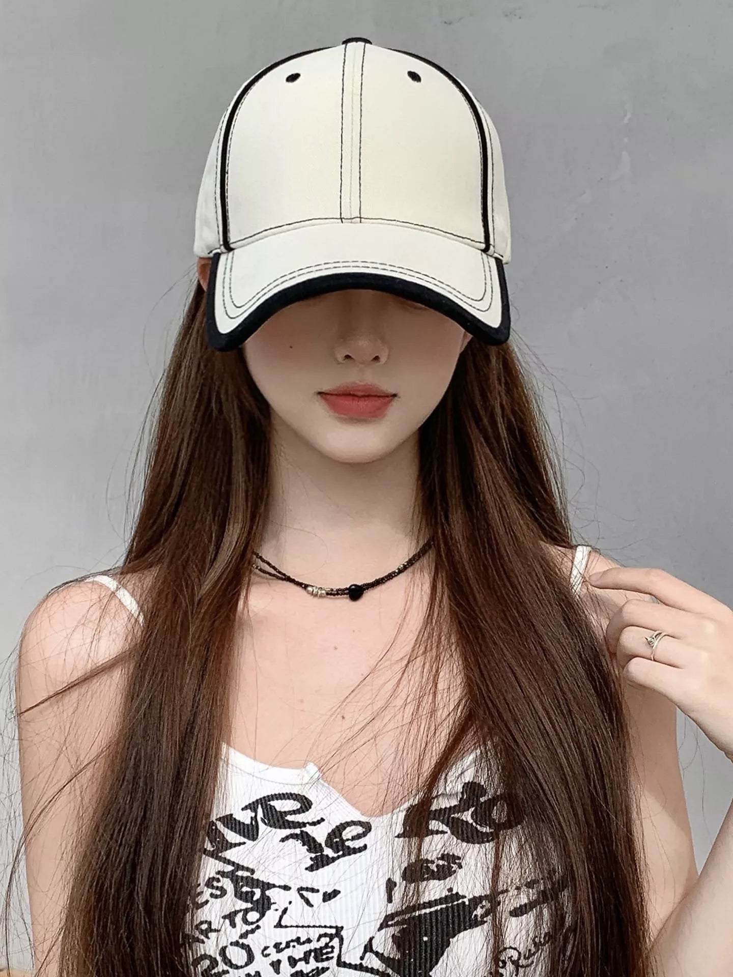 Contrast Stitch Baseball Cap