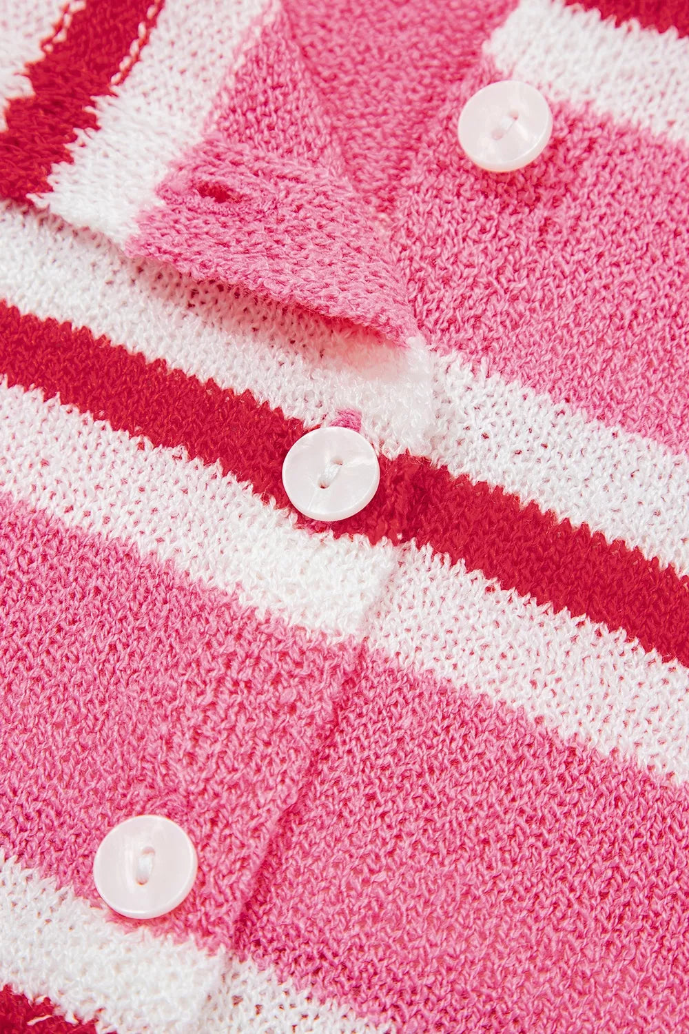 Striped Button-Up Cardigan