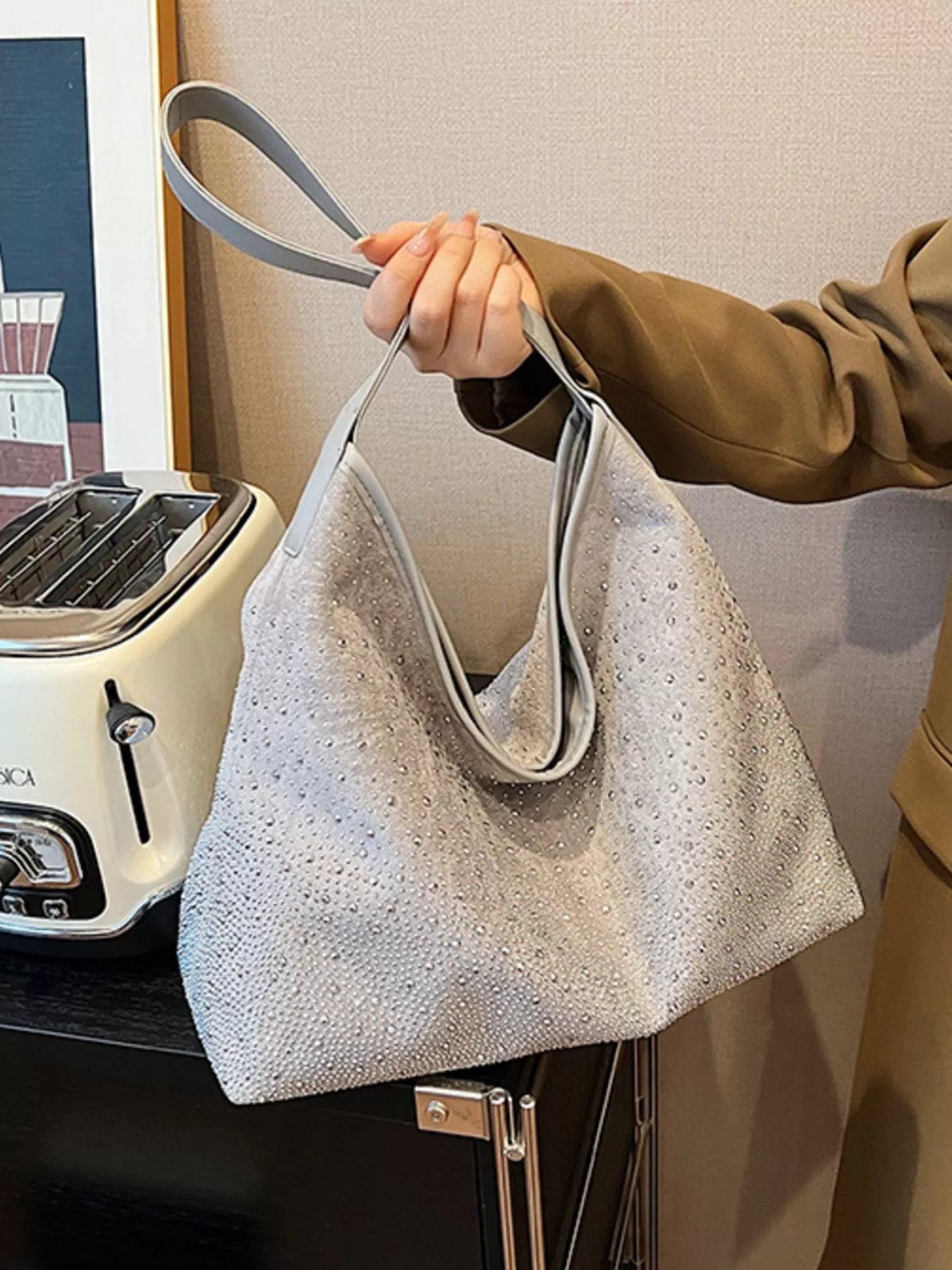 Rhinestone Tote Bag