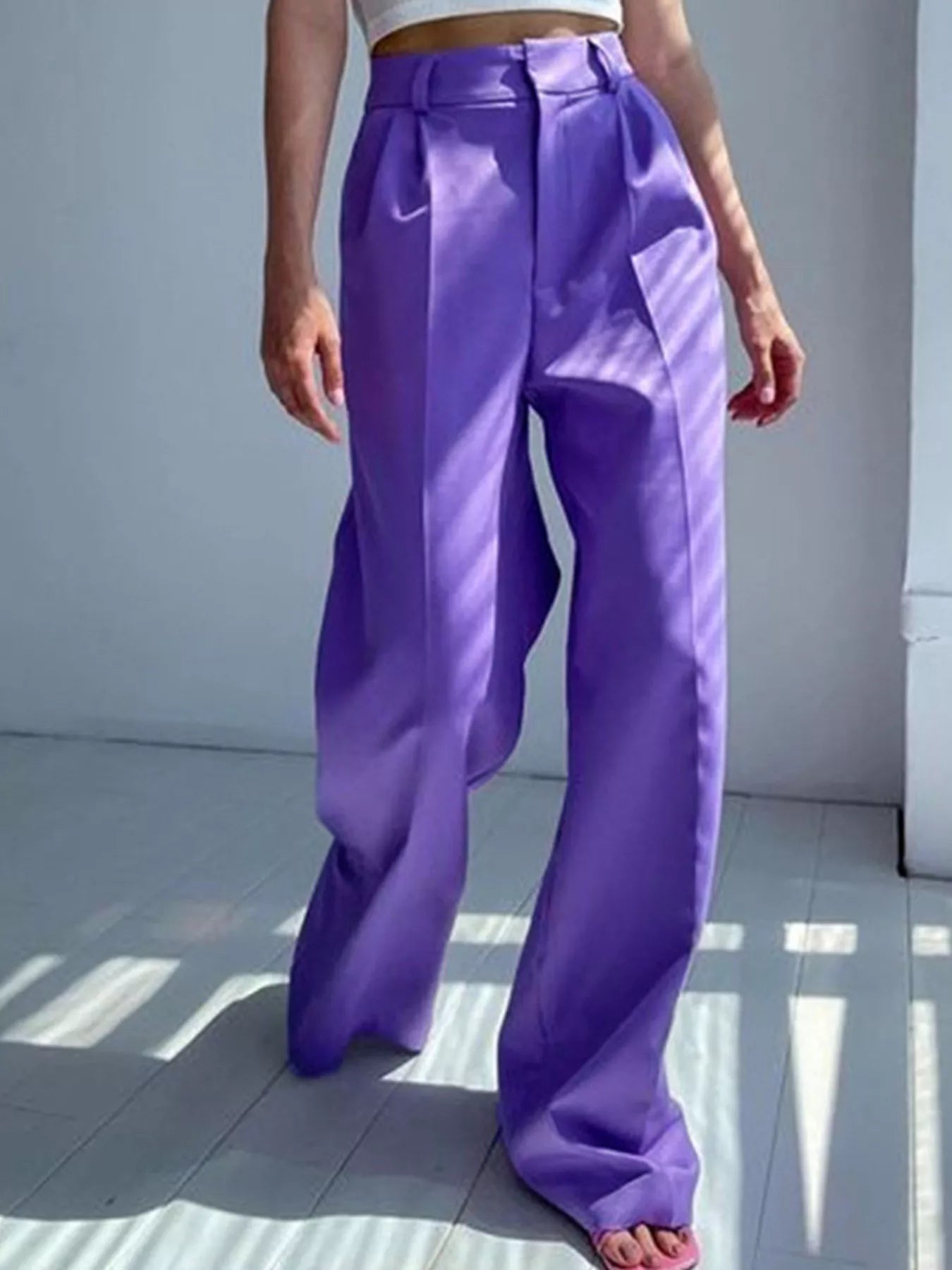 Wide Leg Pleated Pants