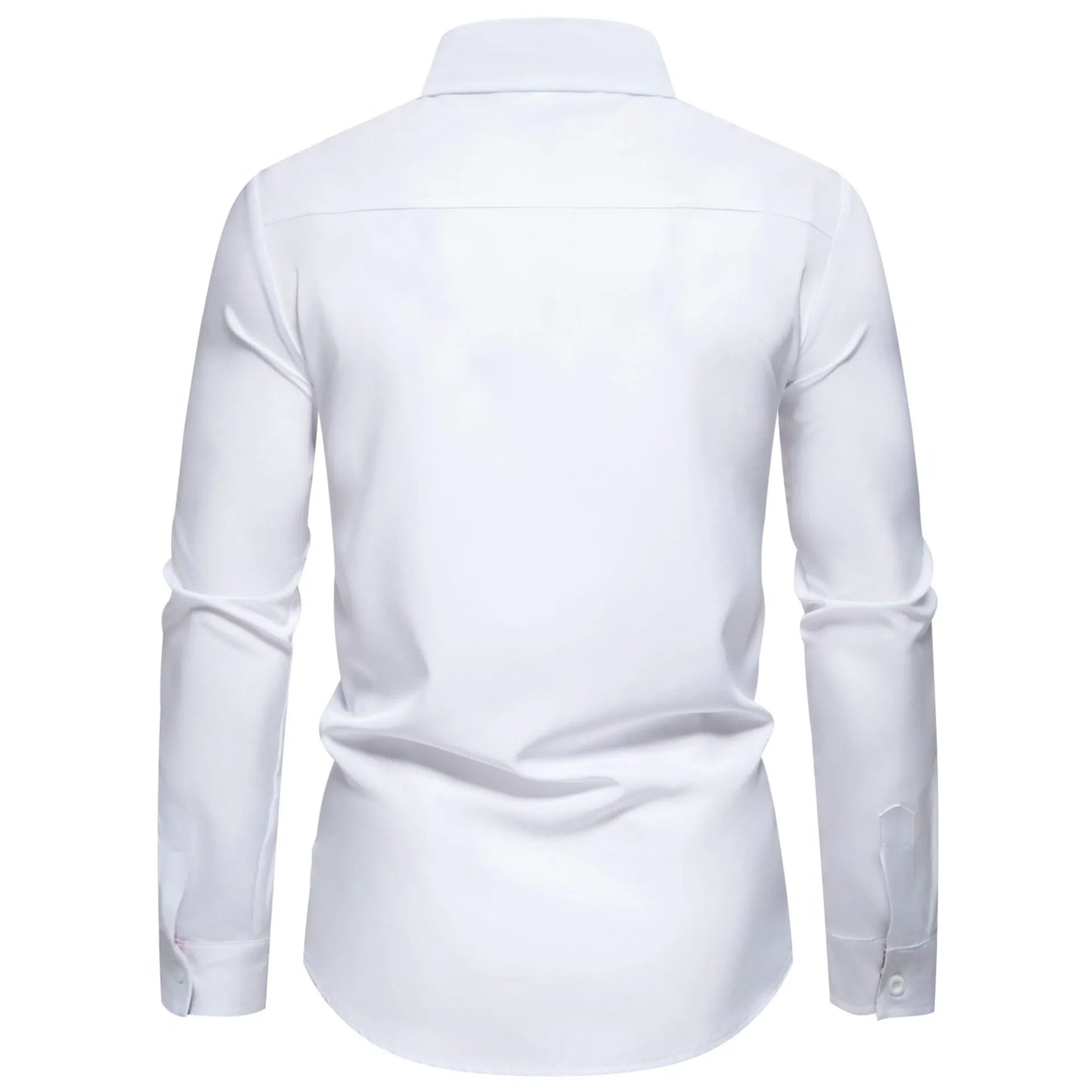 Men's Casual Button-Down Shirt with Cuff Detail
