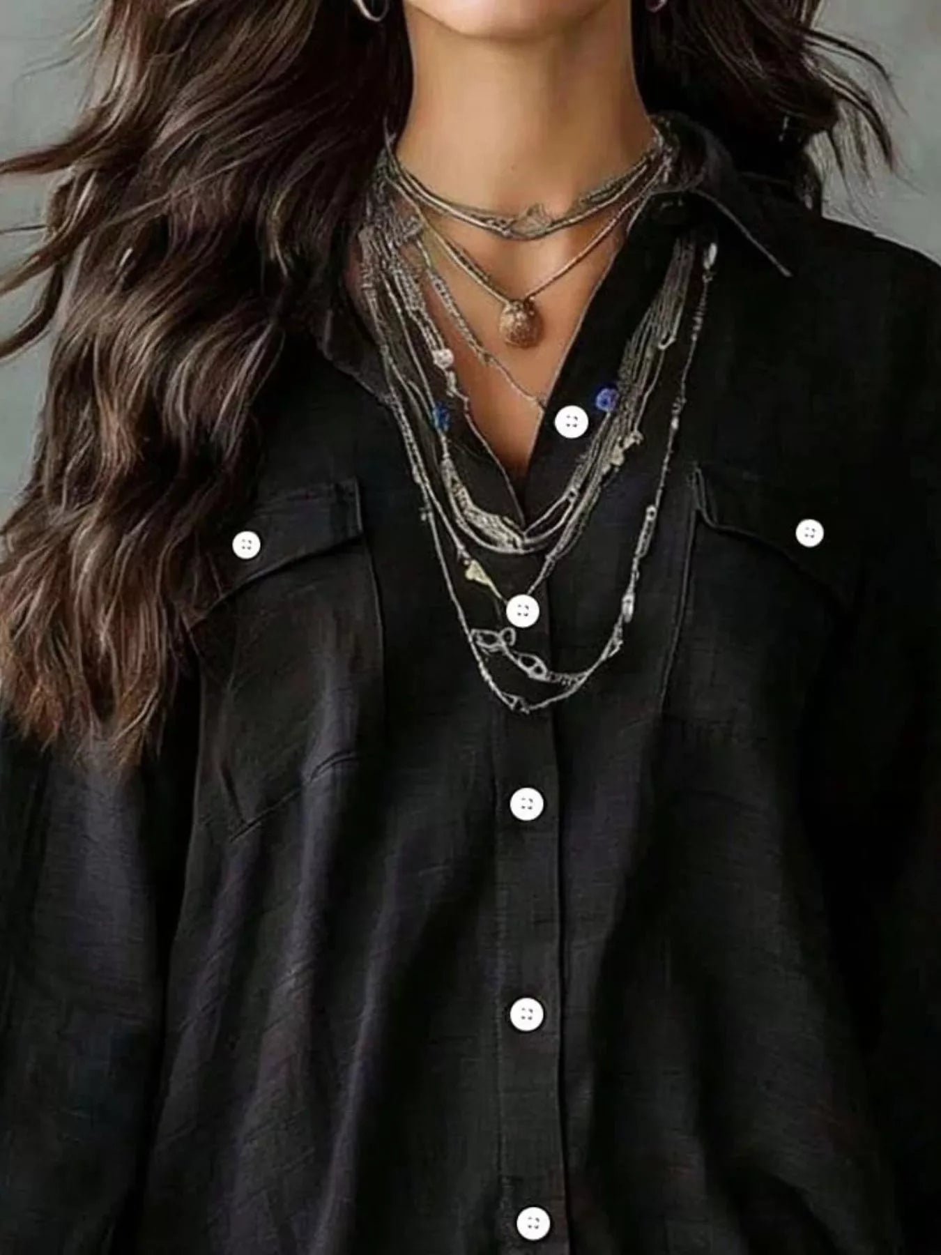 Casual Linen Shirt Dress with Pockets