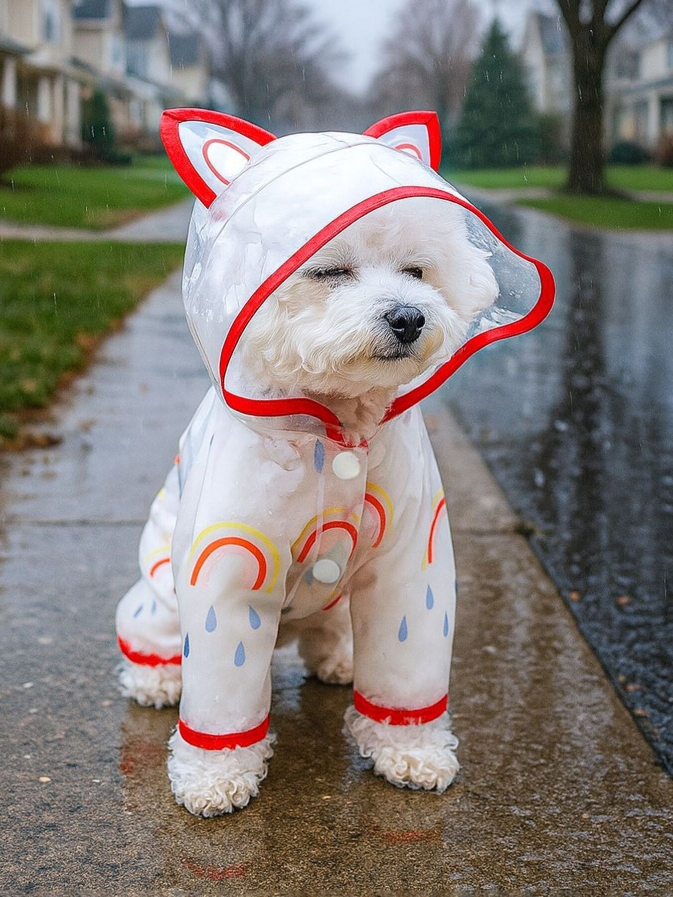 Lightweight Waterproof Pet Raincoat