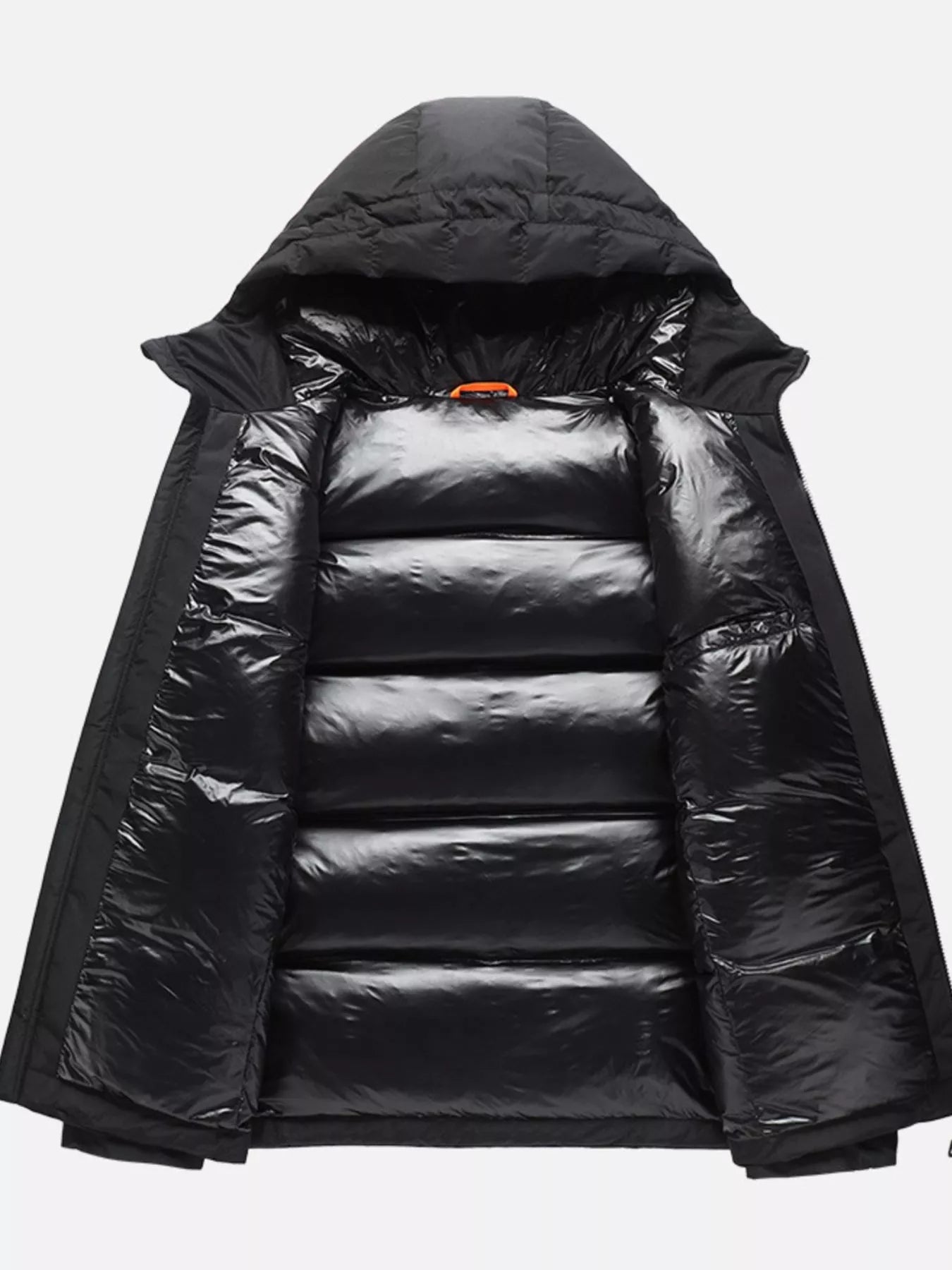 Men's Plus Size Zip Up Hooded Puffer Jacket
