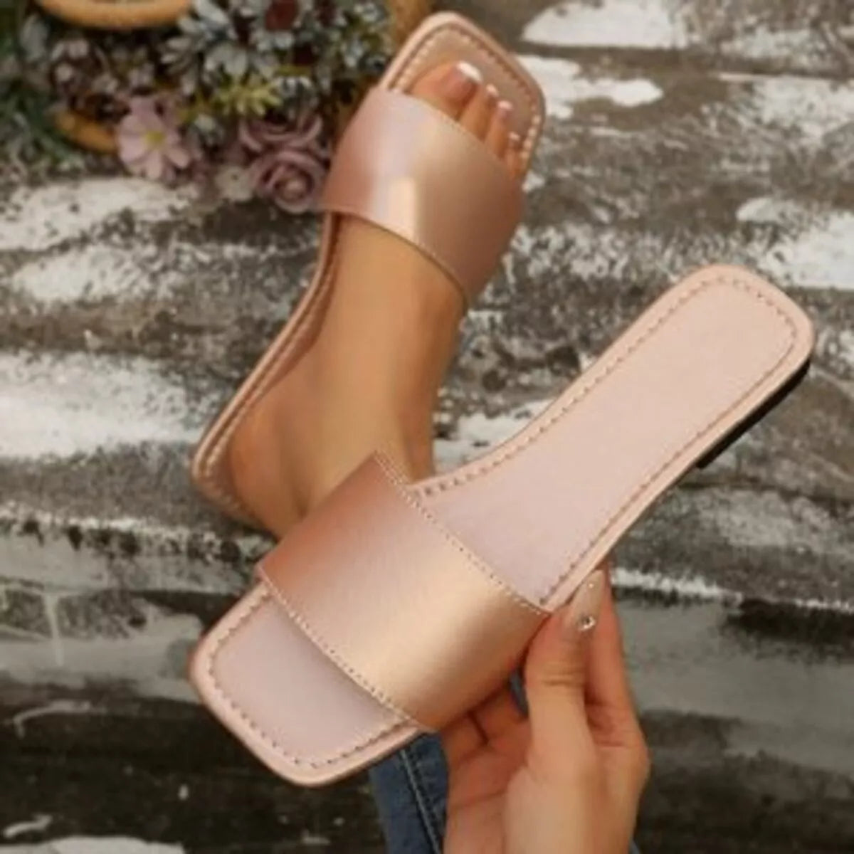 Open Toe Flats Sandals