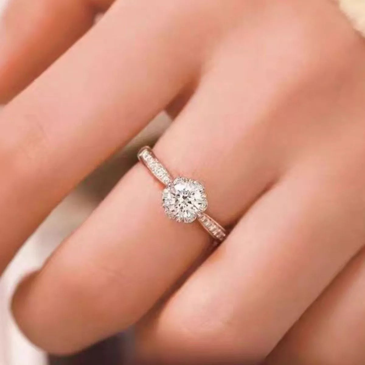 1 Carat 925 Sterling Silver Moissanite Ring