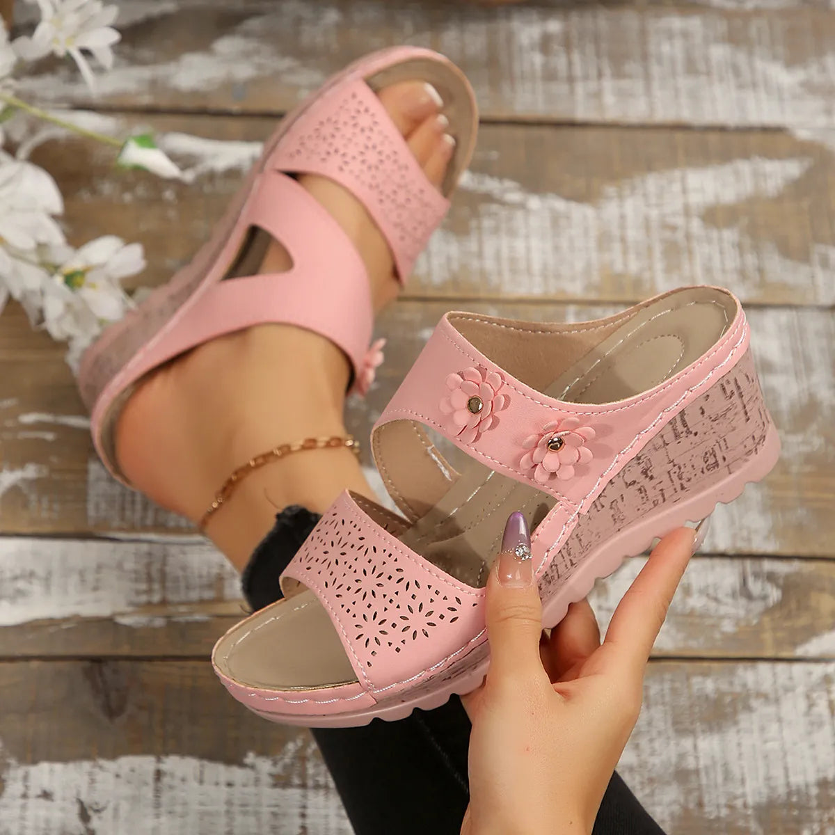 Open Toe Wedge Sandals