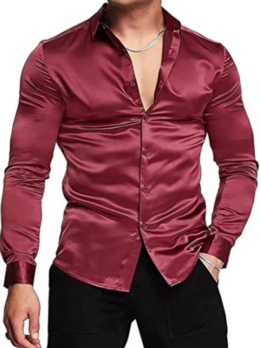 Men's Full Size Button Up Long Sleeve Shirt Plus Size