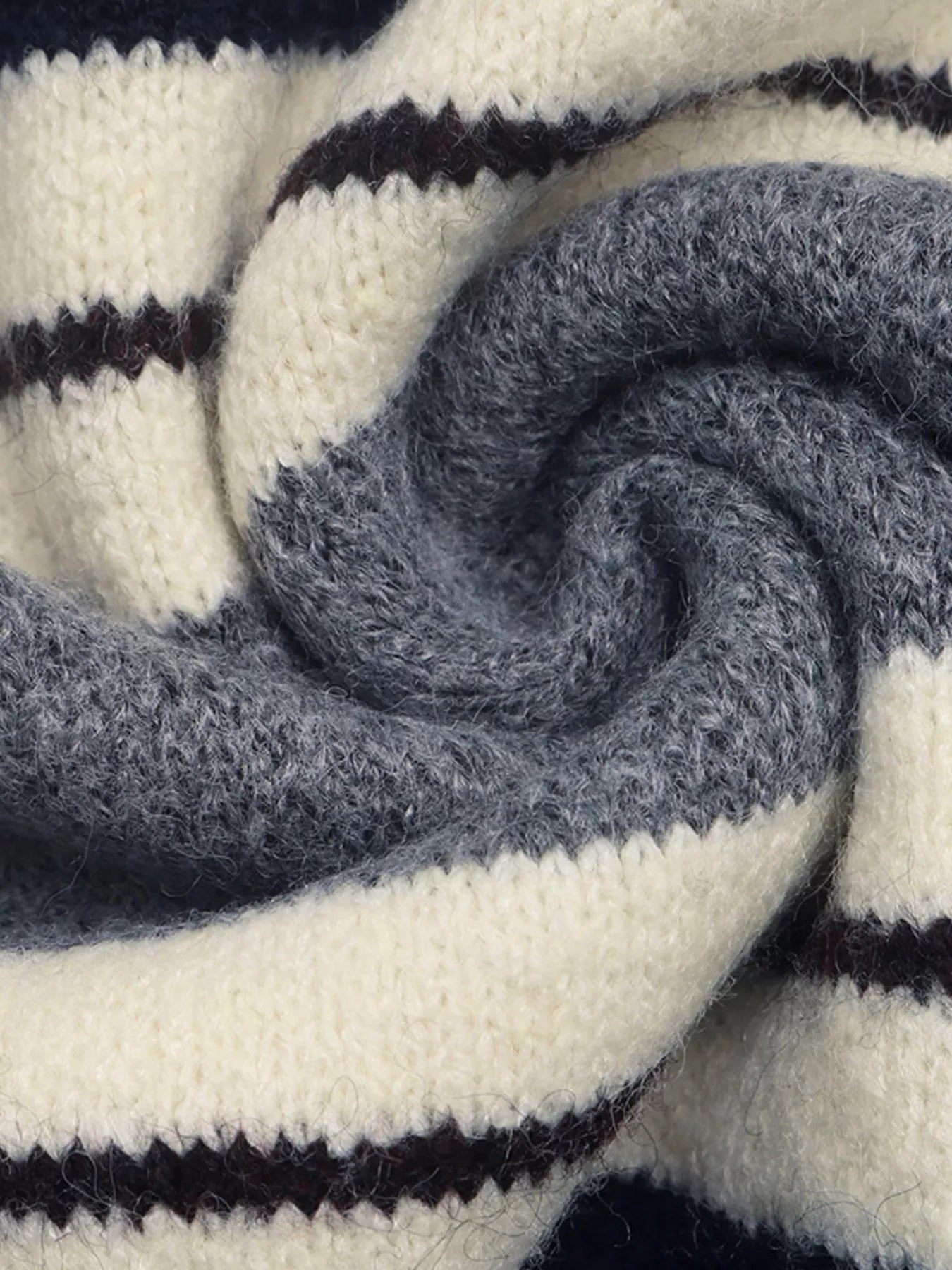 Striped Long Sleeve Button Detail Sweater