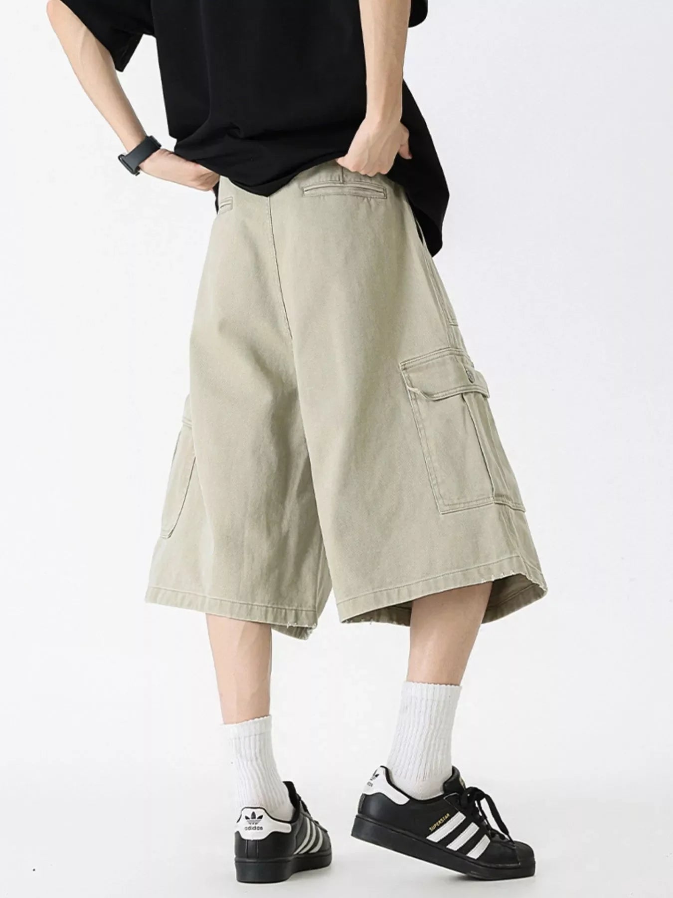 Men's Full Size Loose Fit Cargo Shorts Plus Size