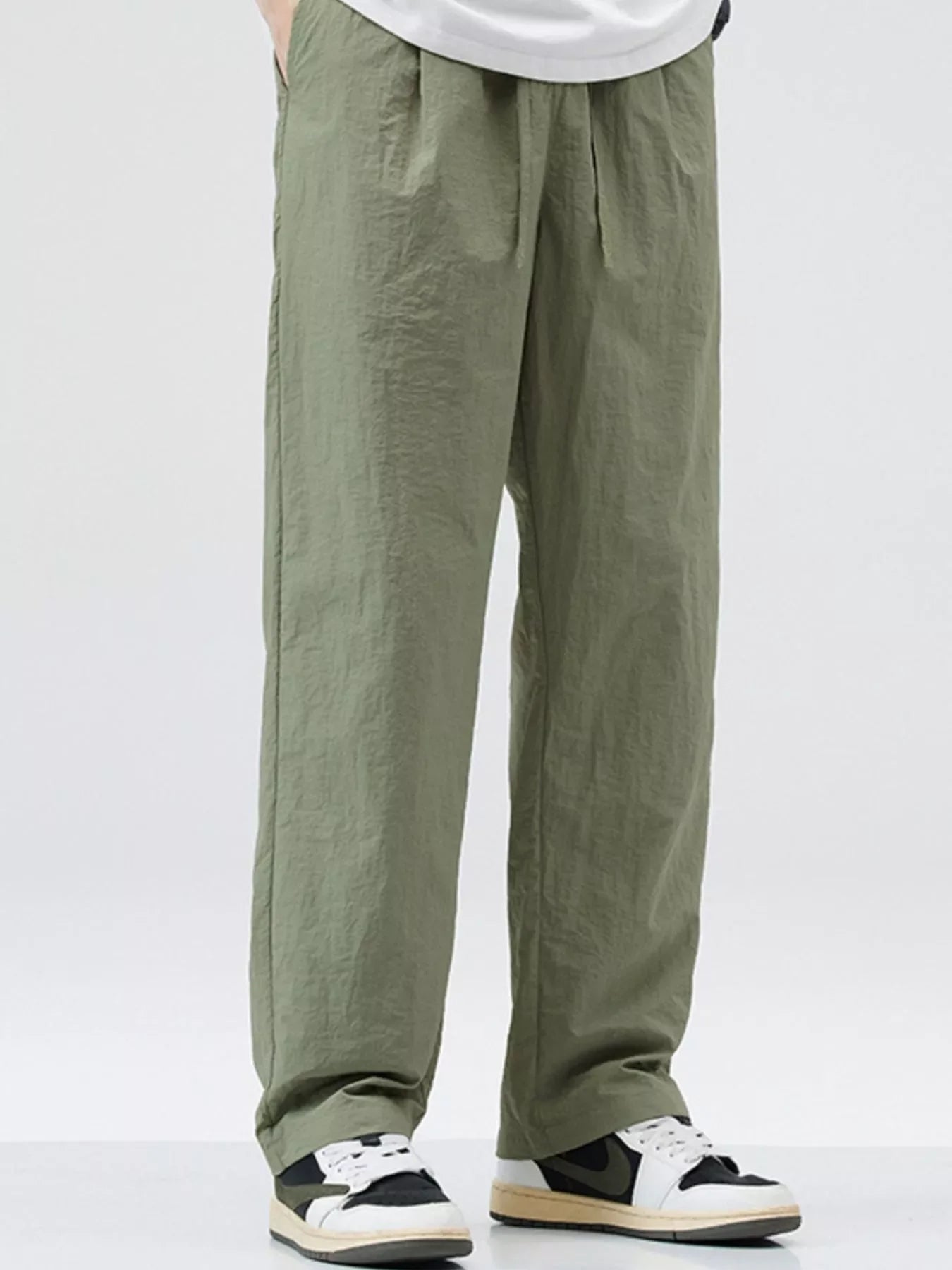 Men's Full Size Lightweight Wide Leg Casual Pants  Plus Size