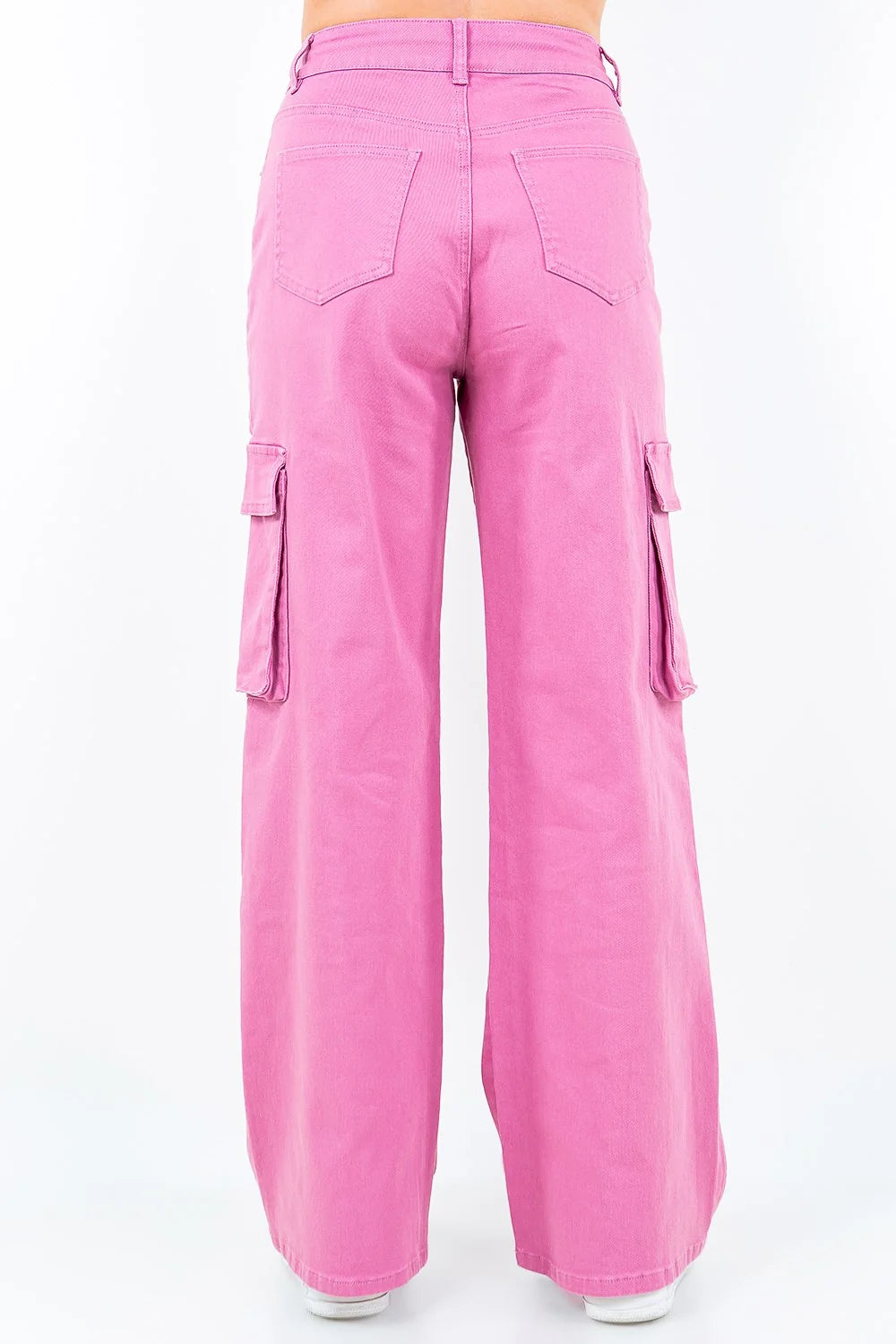 American Bazi Full Size Drawstring Wide Leg Cargo Pants Plus Size