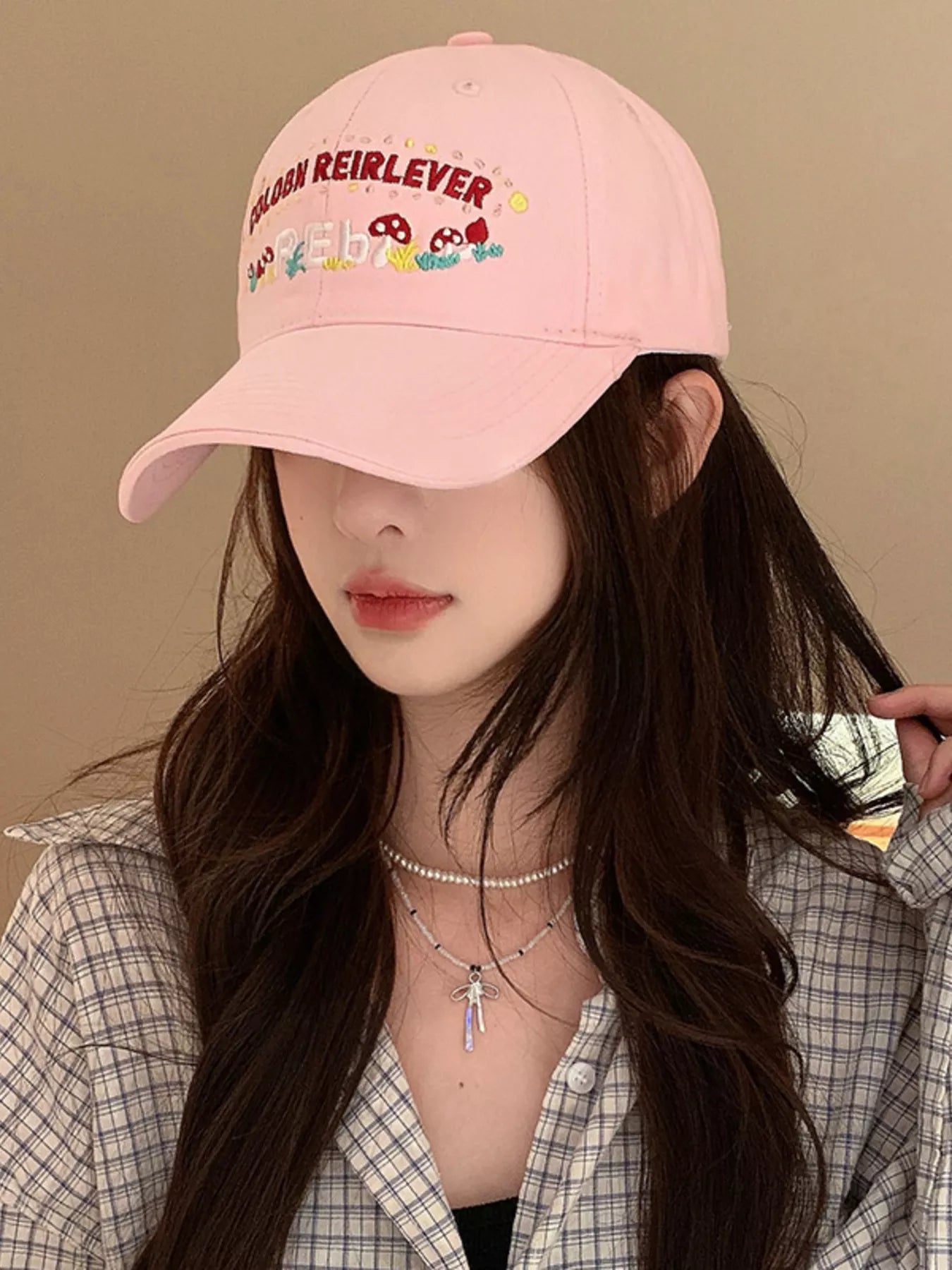 Embroidered Mushroom Baseball Cap