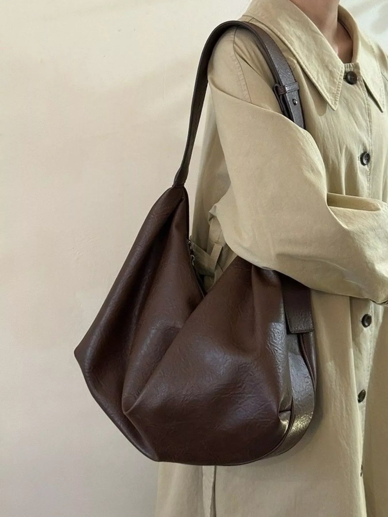 Large Capacity Faux Leather Tote Bag