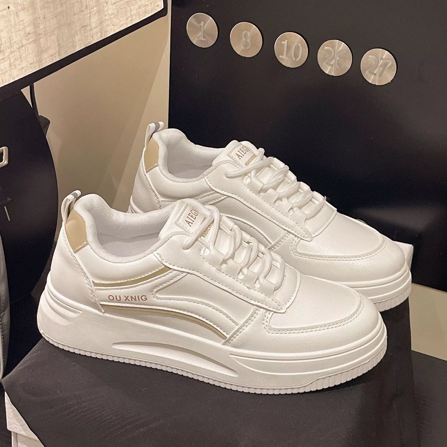 Classic Lace-Up Platform Sneakers