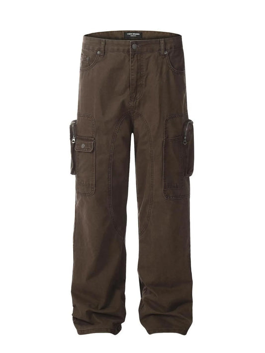 Men's Cargo Jeans with Multi-Pocket