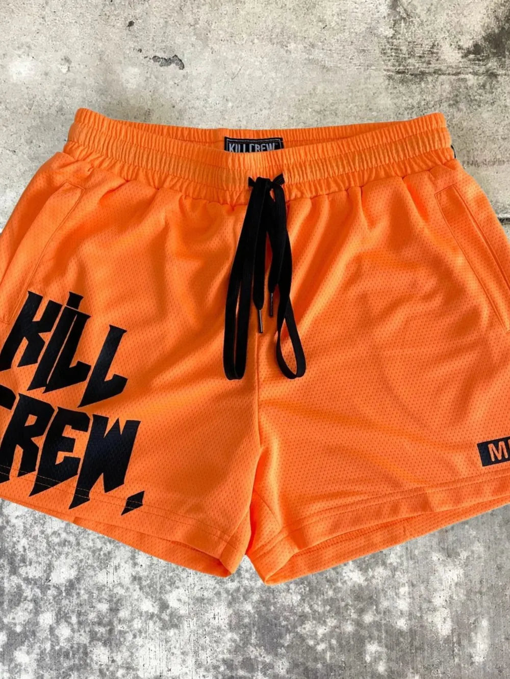 Men's Plus Size Letter Drawstring Shorts