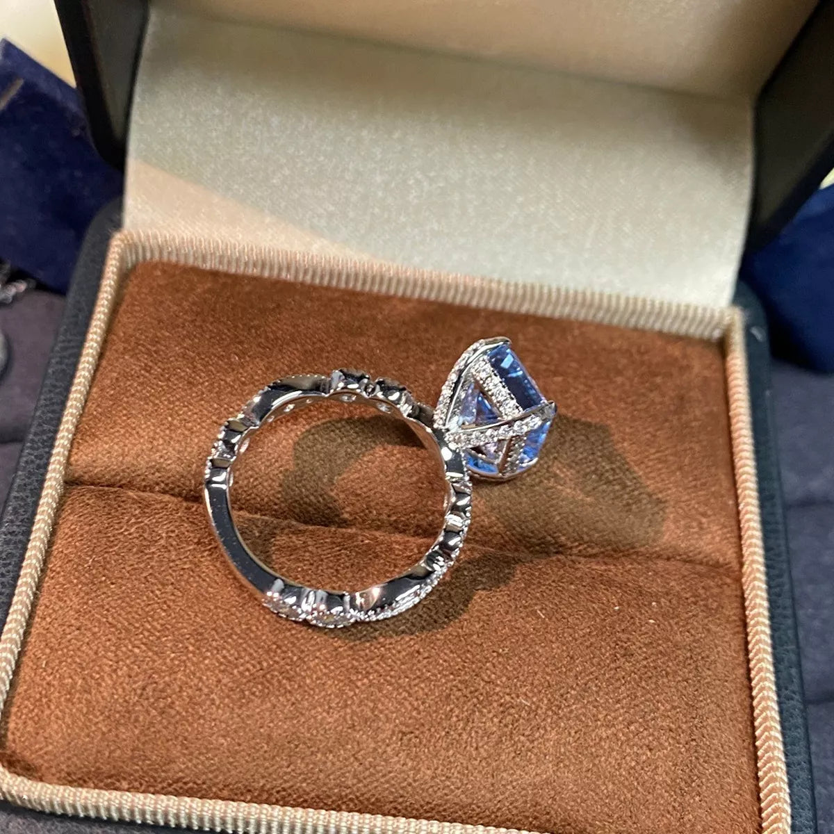 925 Sterling Silver Zircon Geometric Ring