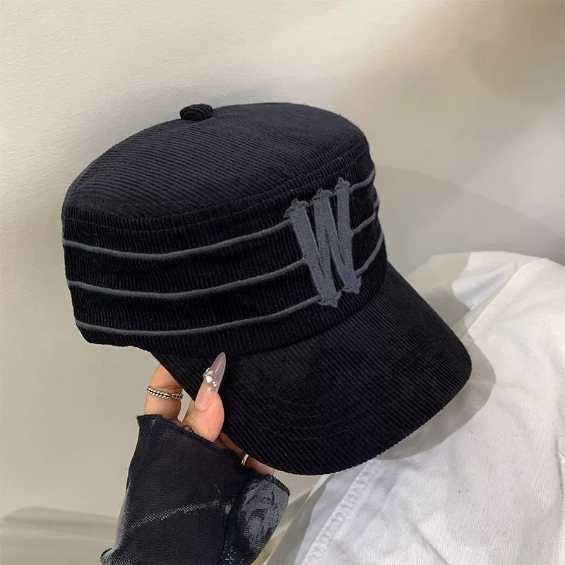 Striped Letter 'W' Baseball Cap