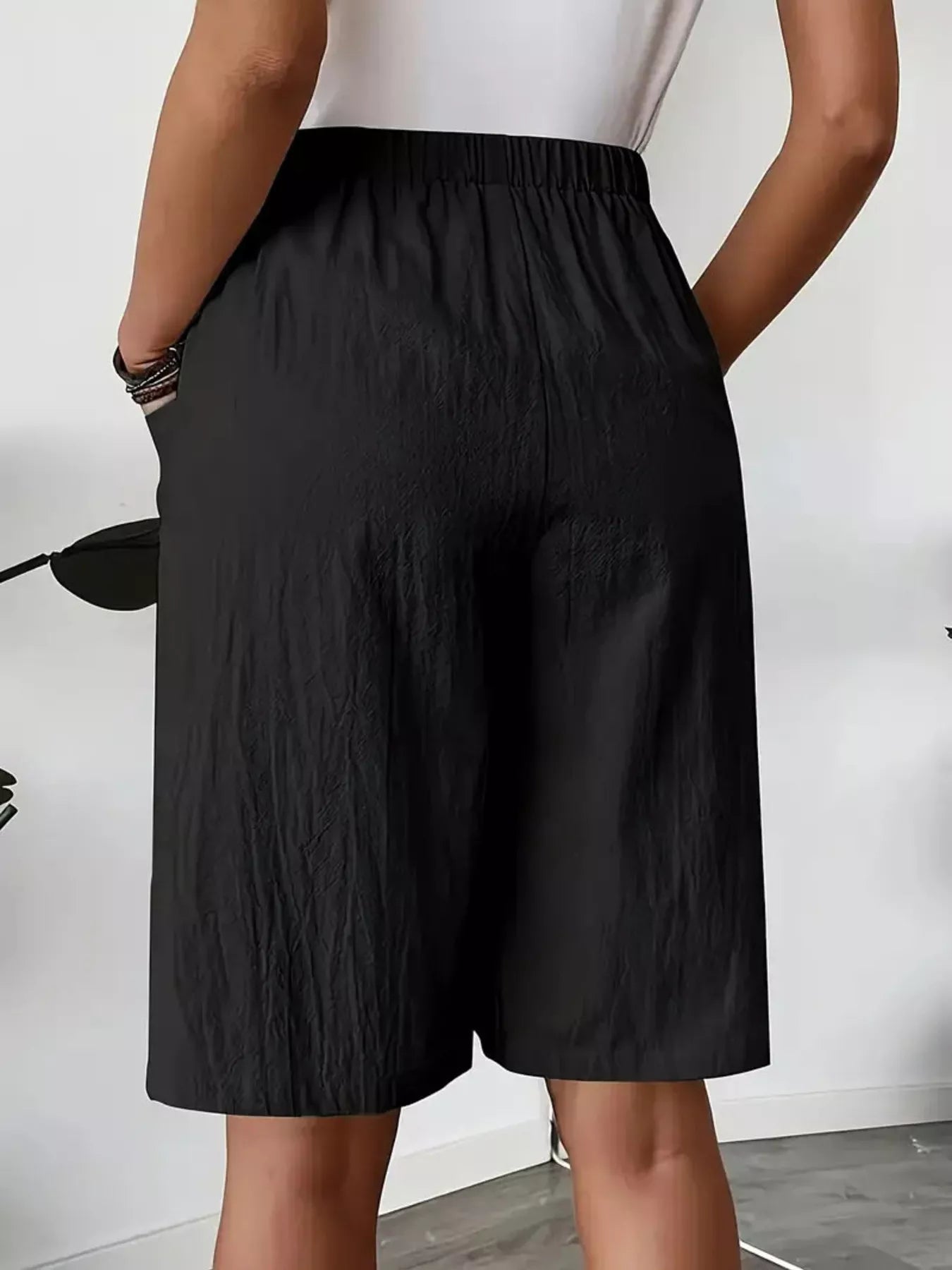 Elastic Waist Wrap Skort