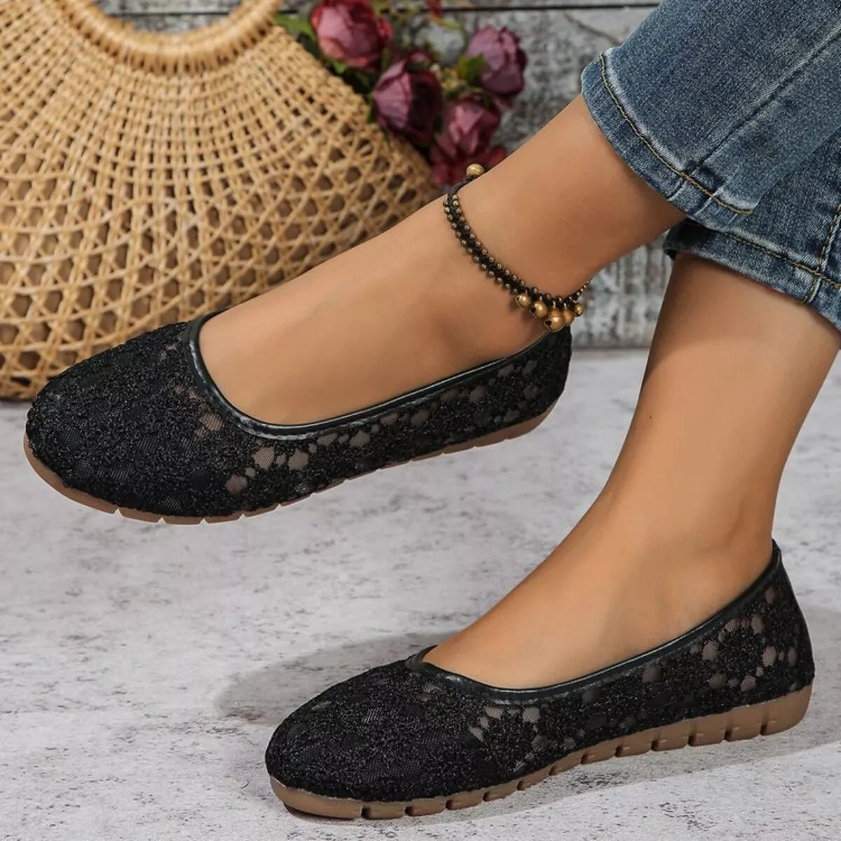 Round Toe Slip-Ons