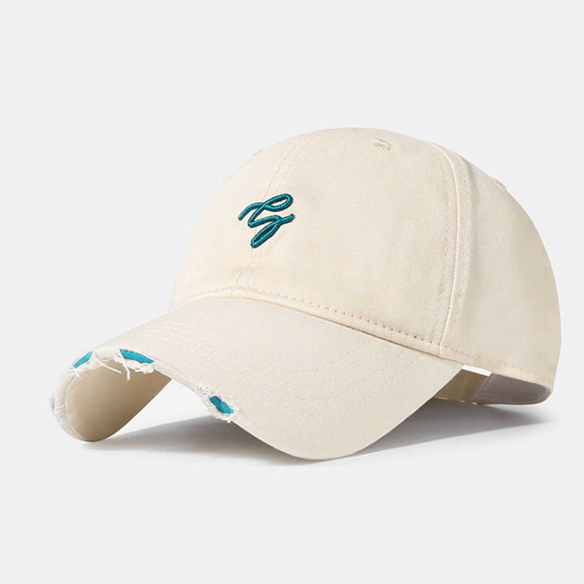 Distressed Embroidered Baseball Cap