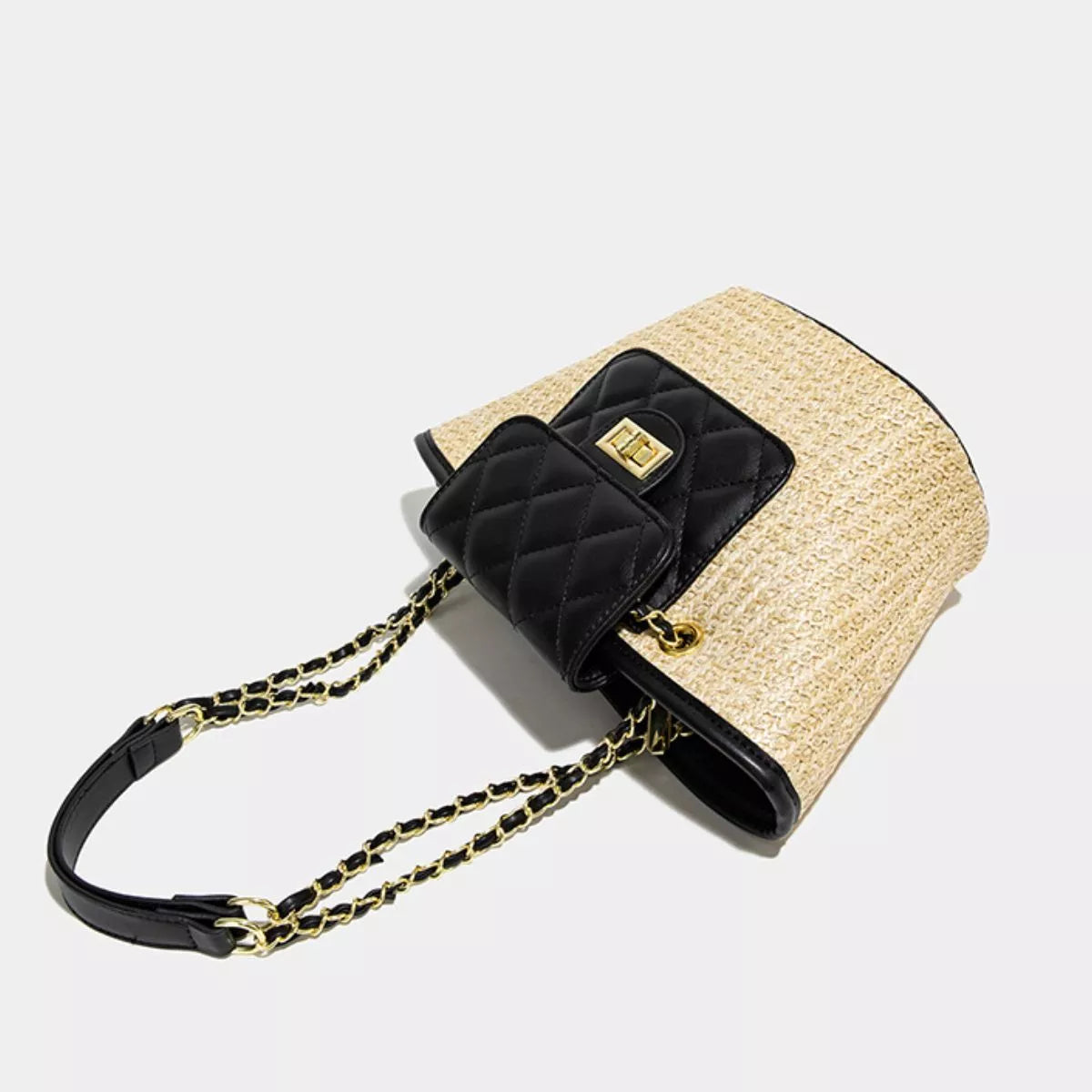 Woven Straw Shoulder Bag
