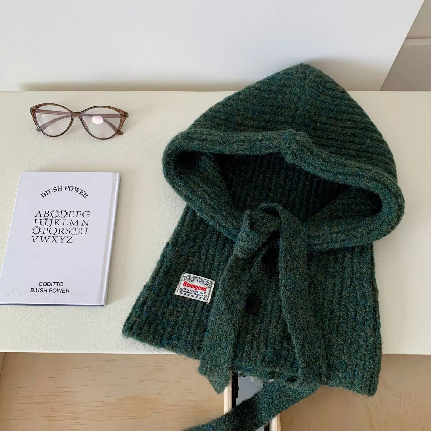 Knitted Winter Scarf Hat