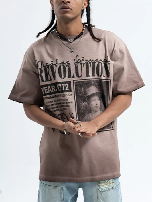 Men's Letter Graphic Oversized T-Shirt