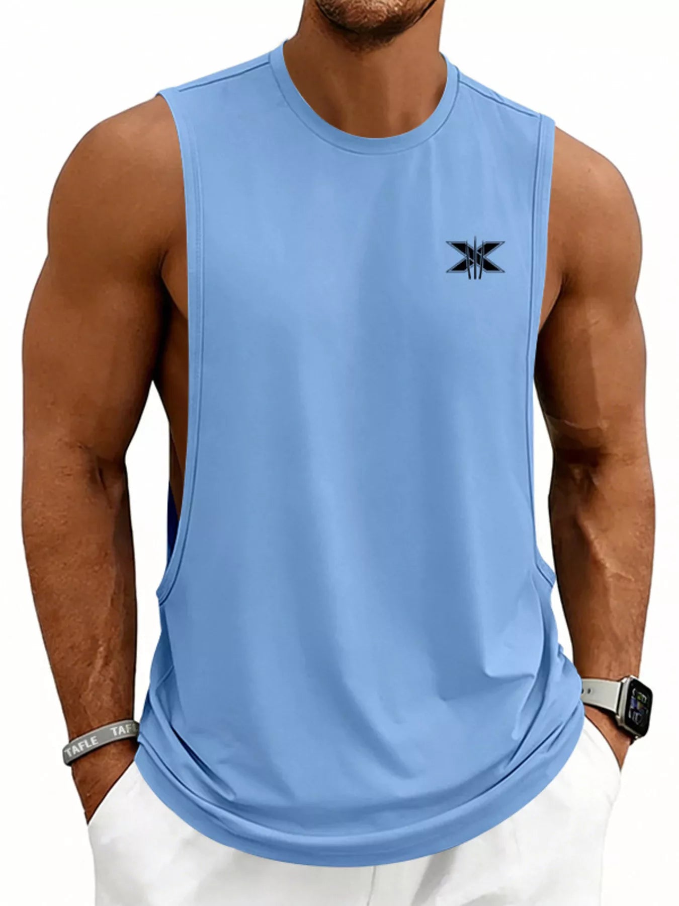 Men's Full Size Round Neck Tank Plus Size
